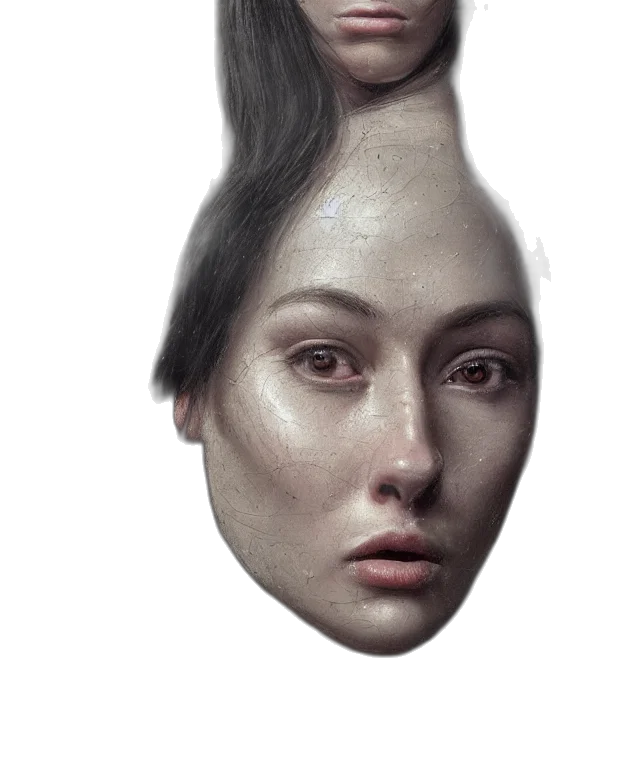 face, mask, crown, hair transparent PNG cut-out