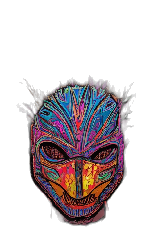 mask, face, crown, jacket transparent PNG cut-out