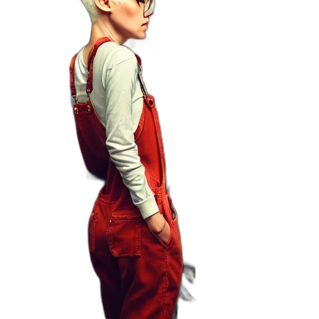 staff, dress, jacket, concept art, comic book art, fantasy art, cartoon, red transparent PNG cut-out