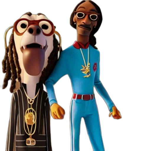 cartoon, concept art, 3d render, film, still, snoop, dogg, new transparent PNG cut-out