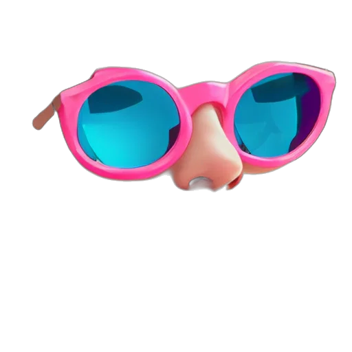 mask, face, staff, 3d render, vaporwave, cartoon, concept art, neon transparent PNG cut-out