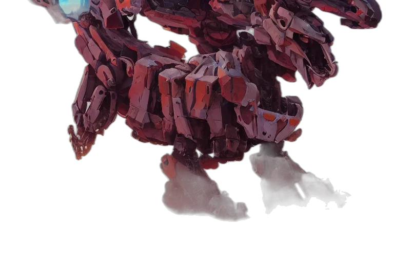 robot, weapon, dragon, creature, concept art, 3d render, photorealistic, watercolor transparent PNG cut-out