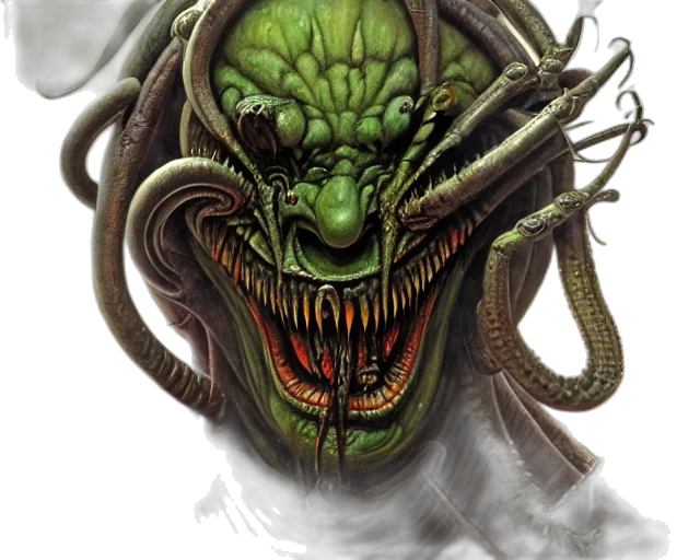 creature, mask, face, concept art transparent PNG cut-out