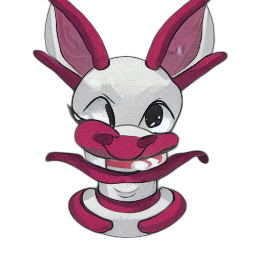 mask, creature, animal, face, cartoon, concept art, 3d render, pixel art transparent PNG cut-out