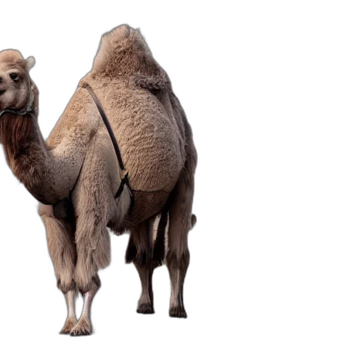 animal, creature, photorealistic, bactrian, camel, photo transparent PNG cut-out