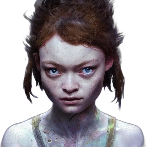 face, creature, hair, mask, concept art, fantasy art, photorealistic, cyberpunk transparent PNG cut-out