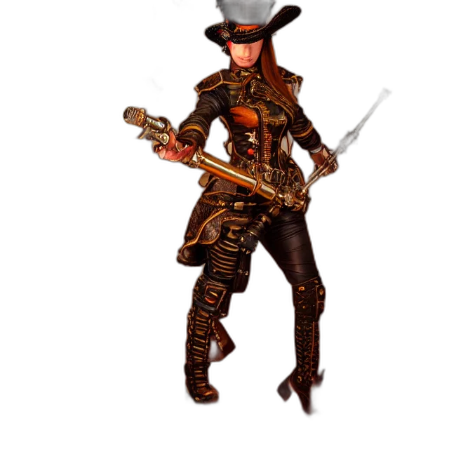 staff, weapon, hat, robot, concept art, 3d render, pixel art, fantasy art transparent PNG cut-out