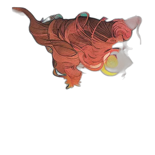 dragon, hair, creature, crown transparent PNG cut-out
