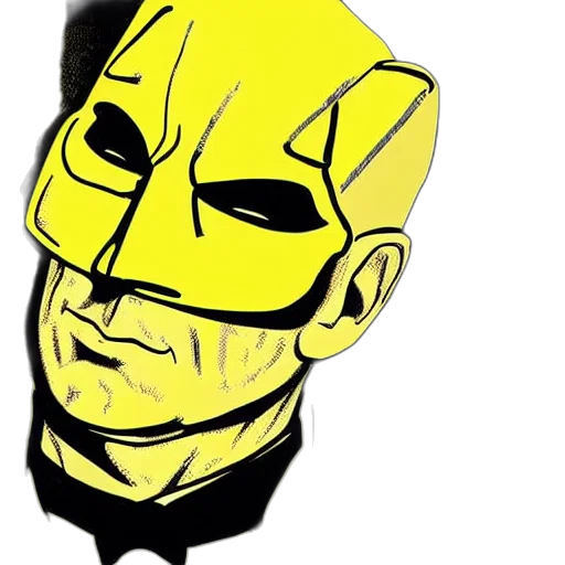 mask, face, robot, comic book art transparent PNG cut-out
