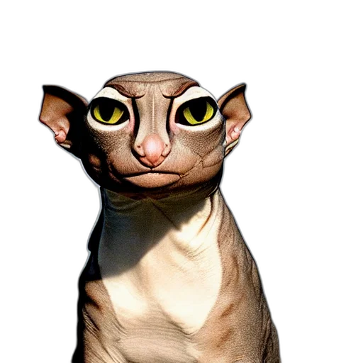 animal, creature, staff, face, 3d render, photorealistic, concept art, fantasy art transparent PNG cut-out