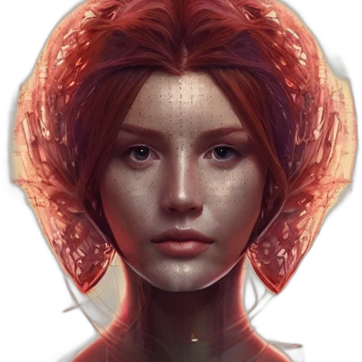 face, robot, hair, mask transparent PNG cut-out