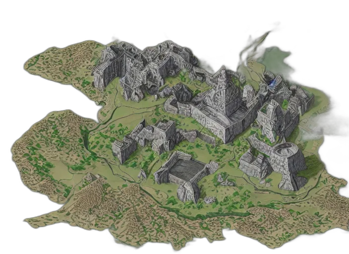 3d render, concept art, fantasy art, pixel art transparent PNG cut-out