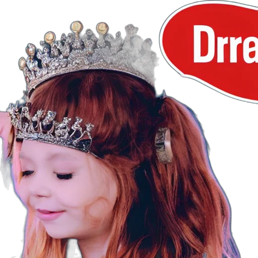 crown, dress, 3d render, photorealistic transparent PNG cut-out