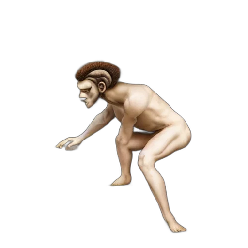 creature, animal, hair, concept art, 3d render, pixel art, photorealistic, satyr transparent PNG cut-out