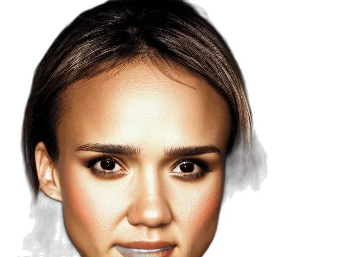 face, hair, mask, photorealistic transparent PNG cut-out
