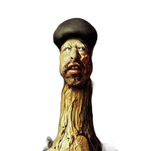hat, staff, face, tree transparent PNG cut-out