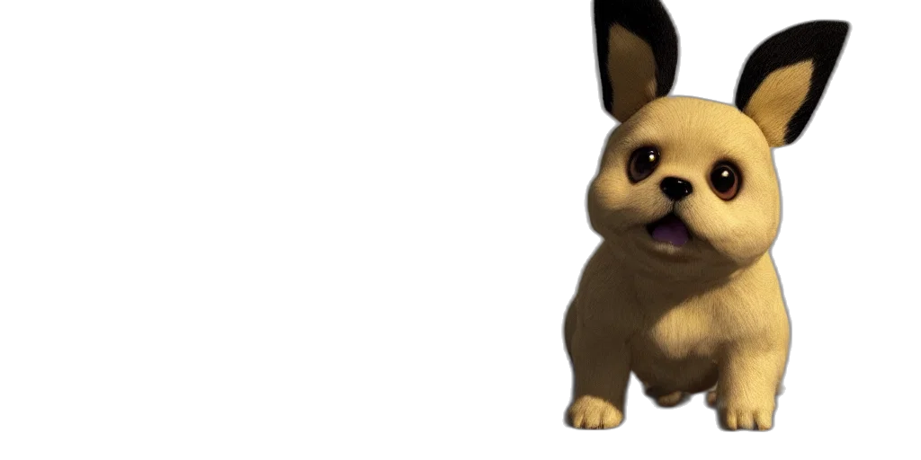 animal, staff, creature, 3d render, concept art, pixel art, photorealistic, puppy transparent PNG cut-out