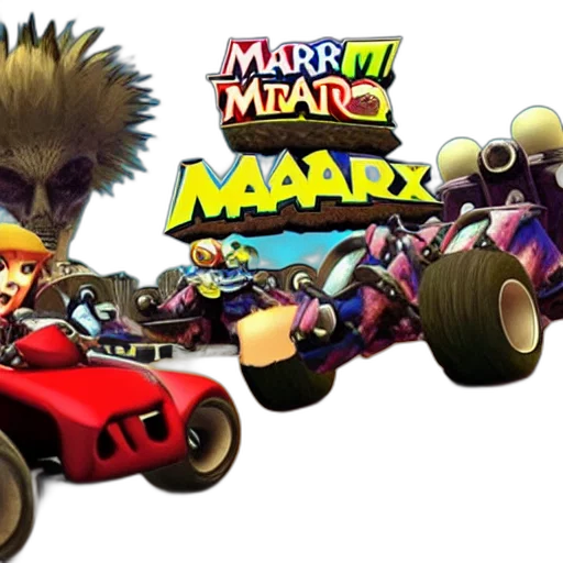 concept art, 3d render, mariokart, mad, max, movie transparent PNG cut-out