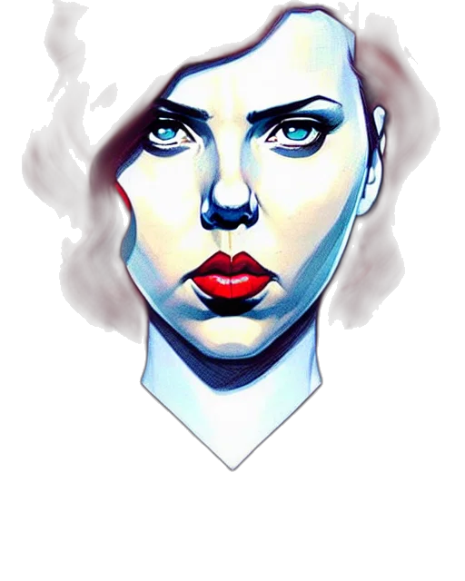 face, mask, watercolor, comic book art, photorealistic, concept art, neon lights, outer space transparent PNG cut-out