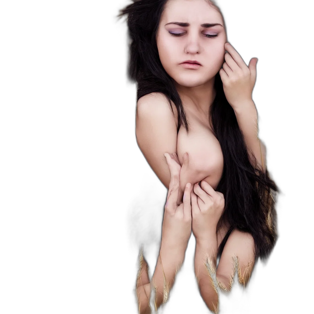 hair, dress, creature, face transparent PNG cut-out