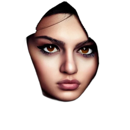 face, mask, crown, jewelry transparent PNG cut-out