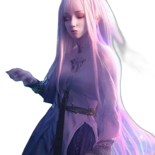 dress, dragon, staff, sword transparent PNG cut-out
