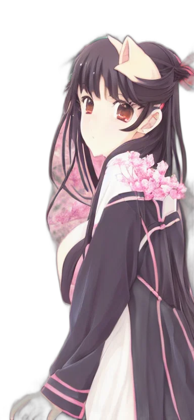 dress, staff, flower, mask transparent PNG cut-out