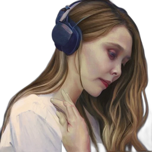 face, photorealistic, concept art, oil painting transparent PNG cut-out