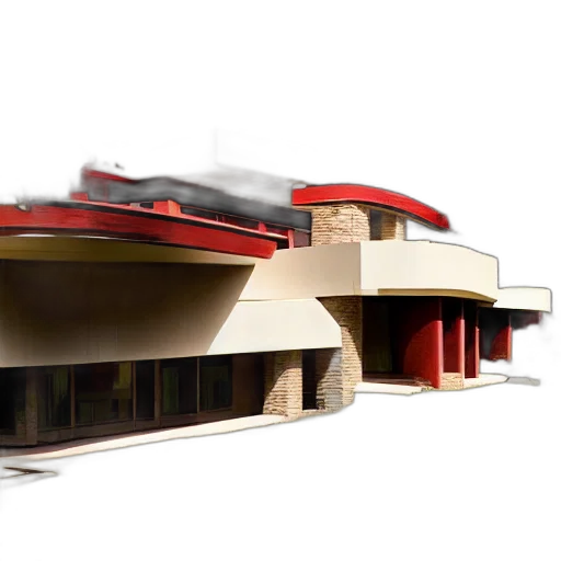 building, crown, 3d render, concept art, photorealistic, red, house, designed transparent PNG cut-out