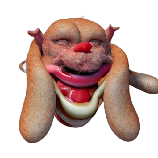 food, creature, animal, face, 3d render, photorealistic, concept art, hot transparent PNG cut-out