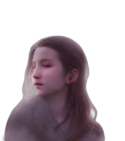 face, hair, creature, robot transparent PNG cut-out