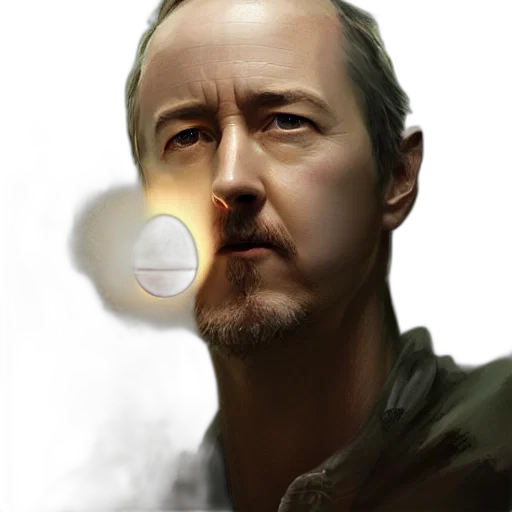 face, photorealistic, concept art, comic book art, fantasy art, fog, portrait, egg transparent PNG cut-out