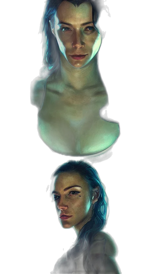face, creature, mask, concept art transparent PNG cut-out
