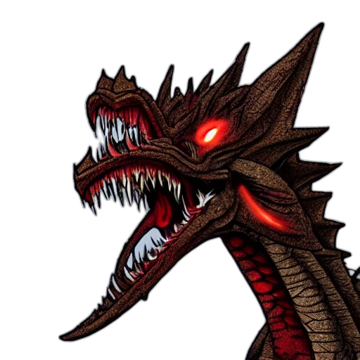dragon, creature, staff, animal transparent PNG cut-out