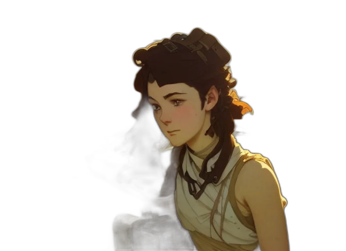 staff, face, crown, dress, fantasy art, concept art, oil painting, pixel art transparent PNG cut-out