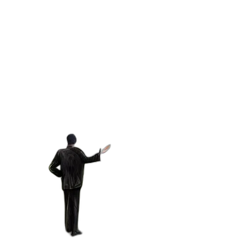staff, umbrella, jacket, robot transparent PNG cut-out