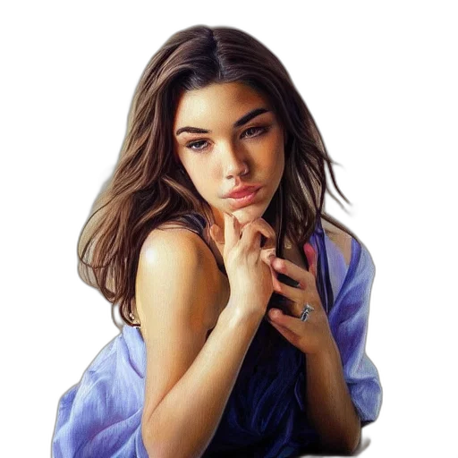dress, jewelry, face, hair transparent PNG cut-out