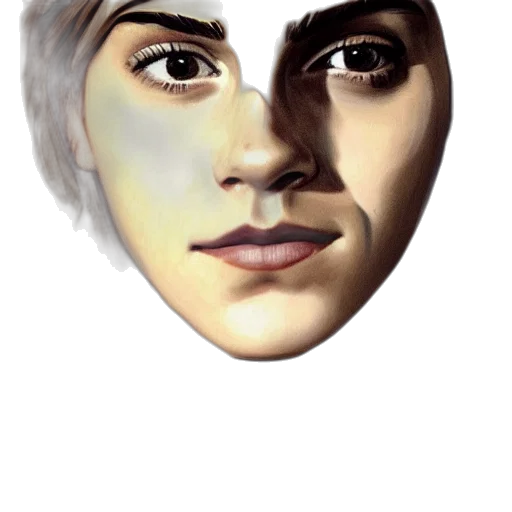 face, mask, crown, hair transparent PNG cut-out
