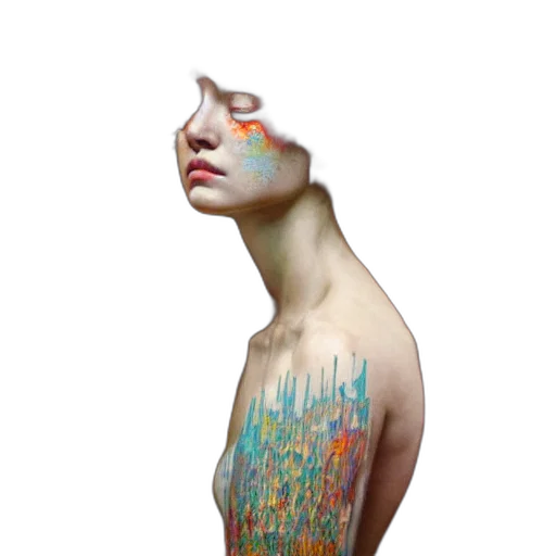 dress, face, mask, jewelry, concept art, photorealistic, fantasy art, watercolor transparent PNG cut-out