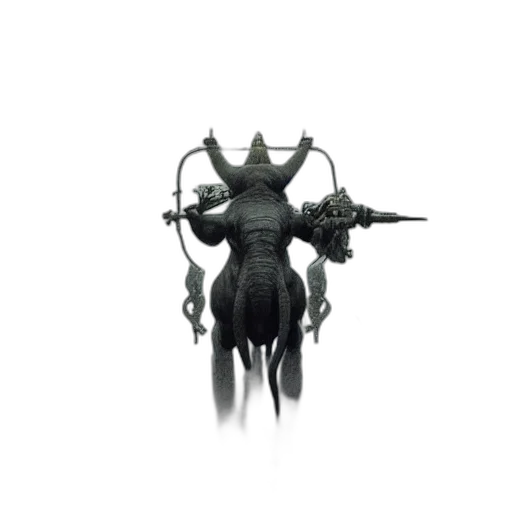 creature, staff, dragon, robot transparent PNG cut-out