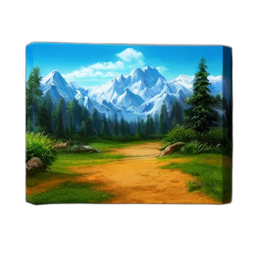 tree, furniture, oil painting, photorealistic transparent PNG cut-out