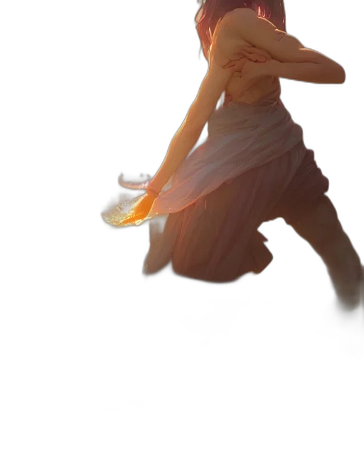 dress, staff, mask, weapon, concept art, 3d render, fantasy art, anime transparent PNG cut-out