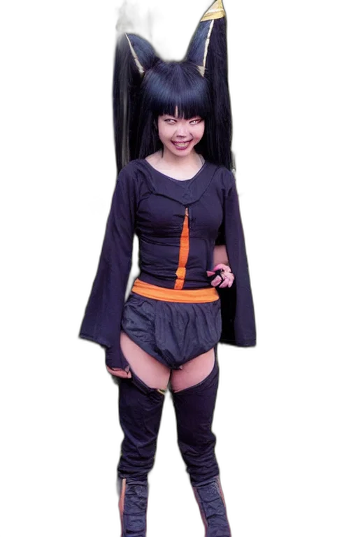 dress, staff, jacket, creature transparent PNG cut-out