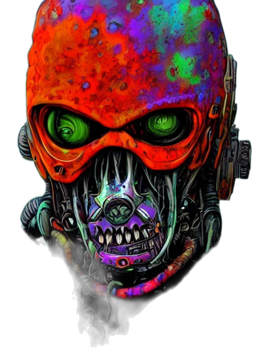 mask, robot, face, jacket transparent PNG cut-out