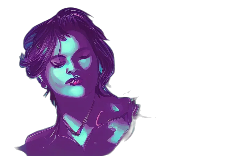 face, cyberpunk, concept art, photorealistic transparent PNG cut-out