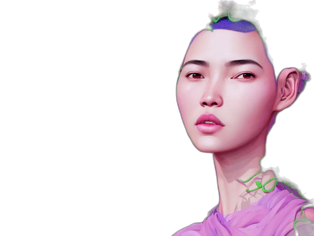 face, photorealistic, fantasy art, concept art transparent PNG cut-out