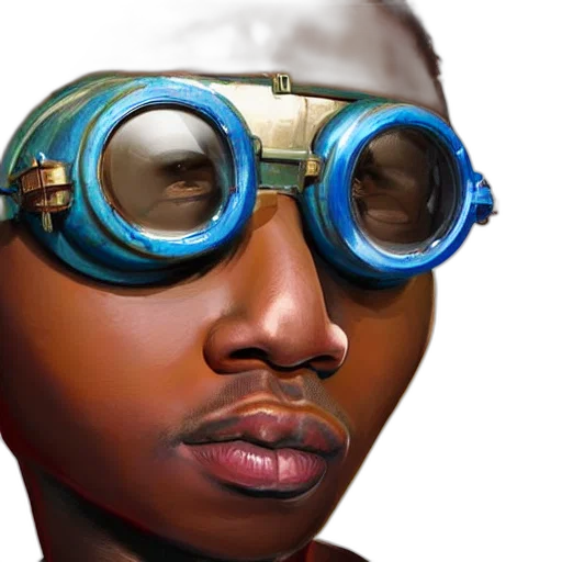 face, mask, staff, robot, concept art, photorealistic, 3d render, comic book art transparent PNG cut-out