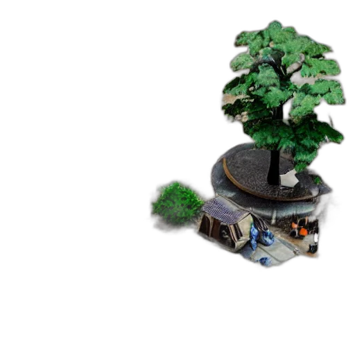tree, furniture, 3d render, concept art transparent PNG cut-out