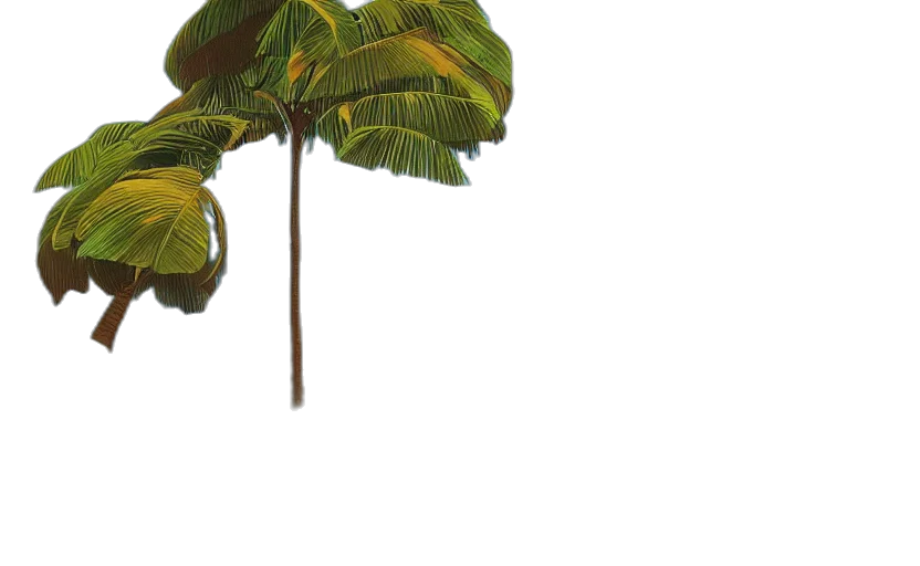 umbrella, tree, hat, staff transparent PNG cut-out