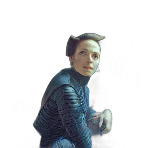 robot, face, jacket, creature transparent PNG cut-out